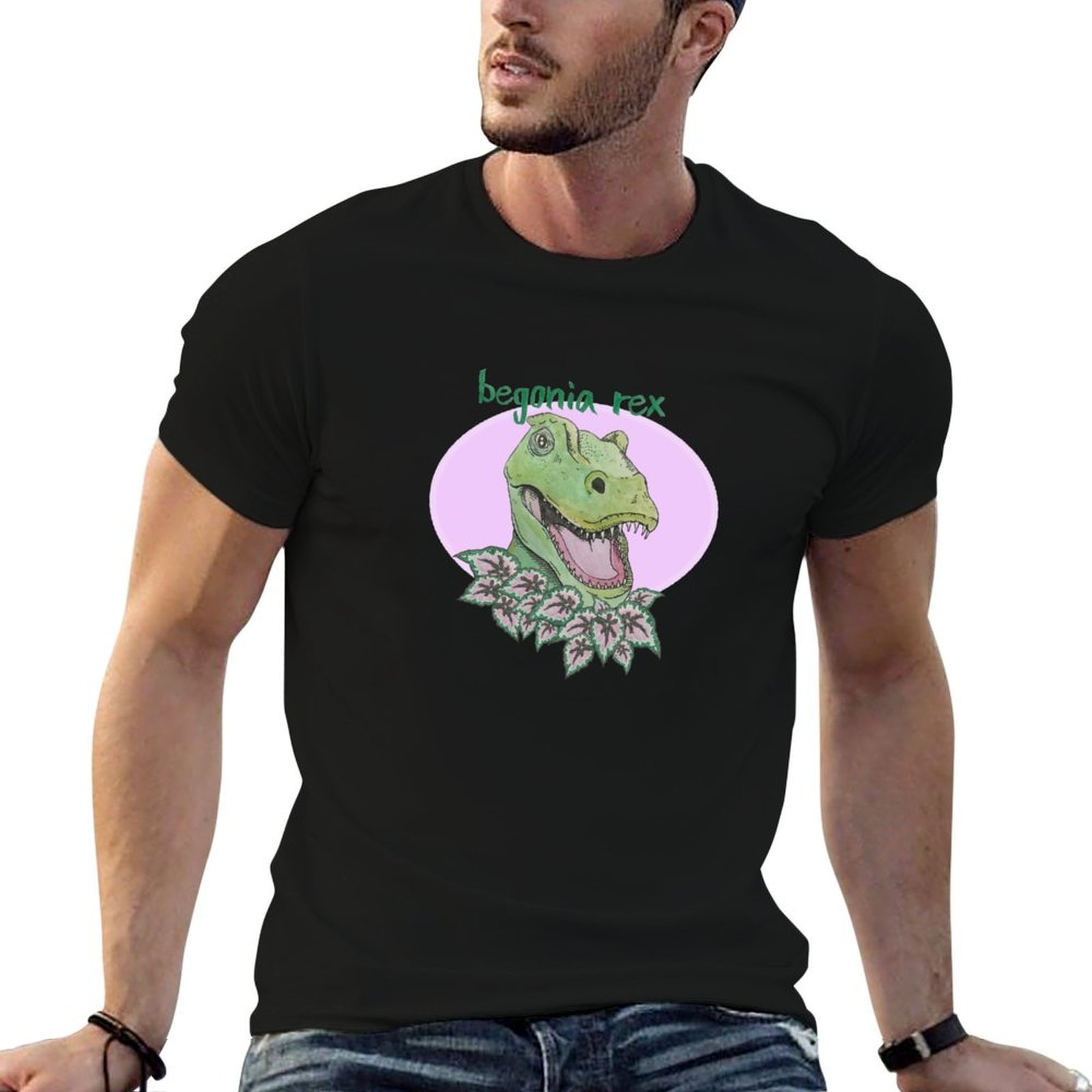 Begonia Rex - T rex begonya (pembe) T-Shirt tişörtler