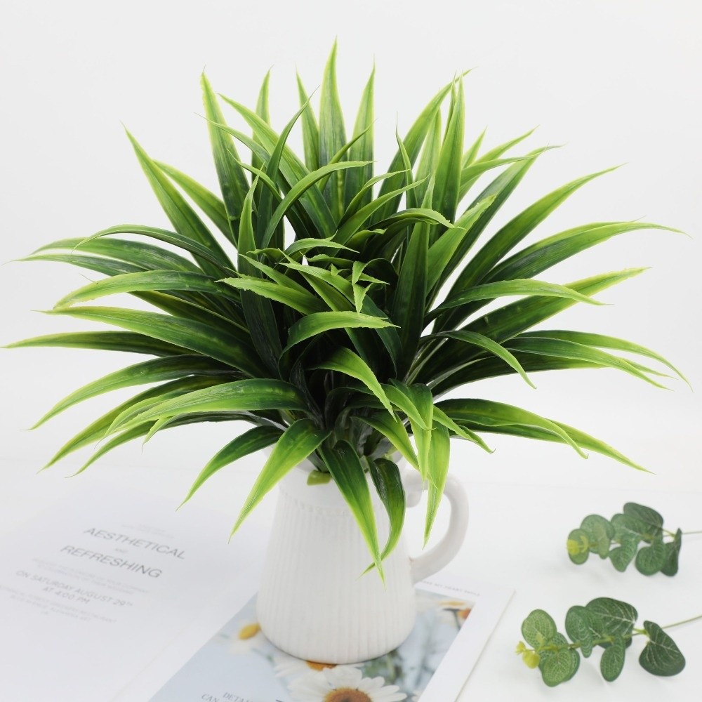 Spider Plant Hanging - Gerçekçi 42cm Yapay Orkide Yaprakları DIY