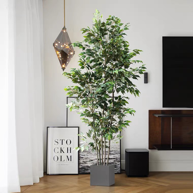 Ficus Lyrata Tree - 70in Yapay Ficus Ağacı Sahte Zemin